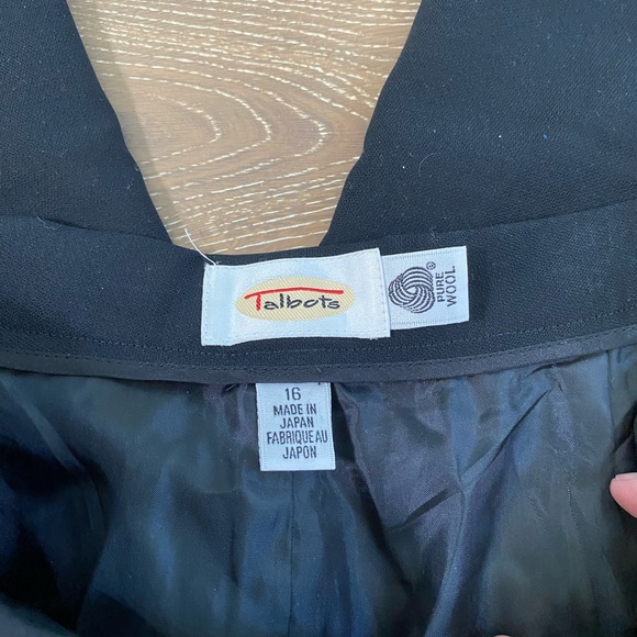 Talbots Black Wool Pants Size 16 - Picture 4 of 6